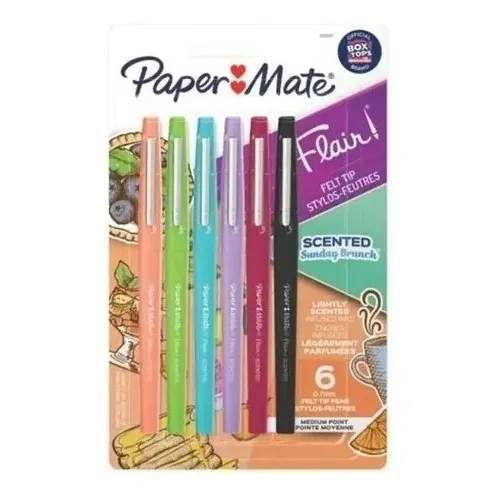 Caneta Paper Mater Flair Perfumada C/6cores.