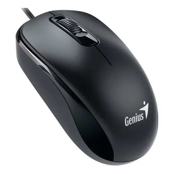 Mouse Convencional Genius DX-110 USB Óptico 1000 dpi Negro Ambidiestro