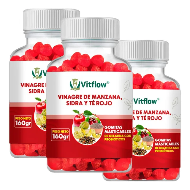 3 Vinagre Manzana & Te Rojo Gom