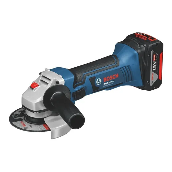 Esmeril angular inalámbrico Bosch Professional GWS 18 V-LI turquesa 18 W + accesorio