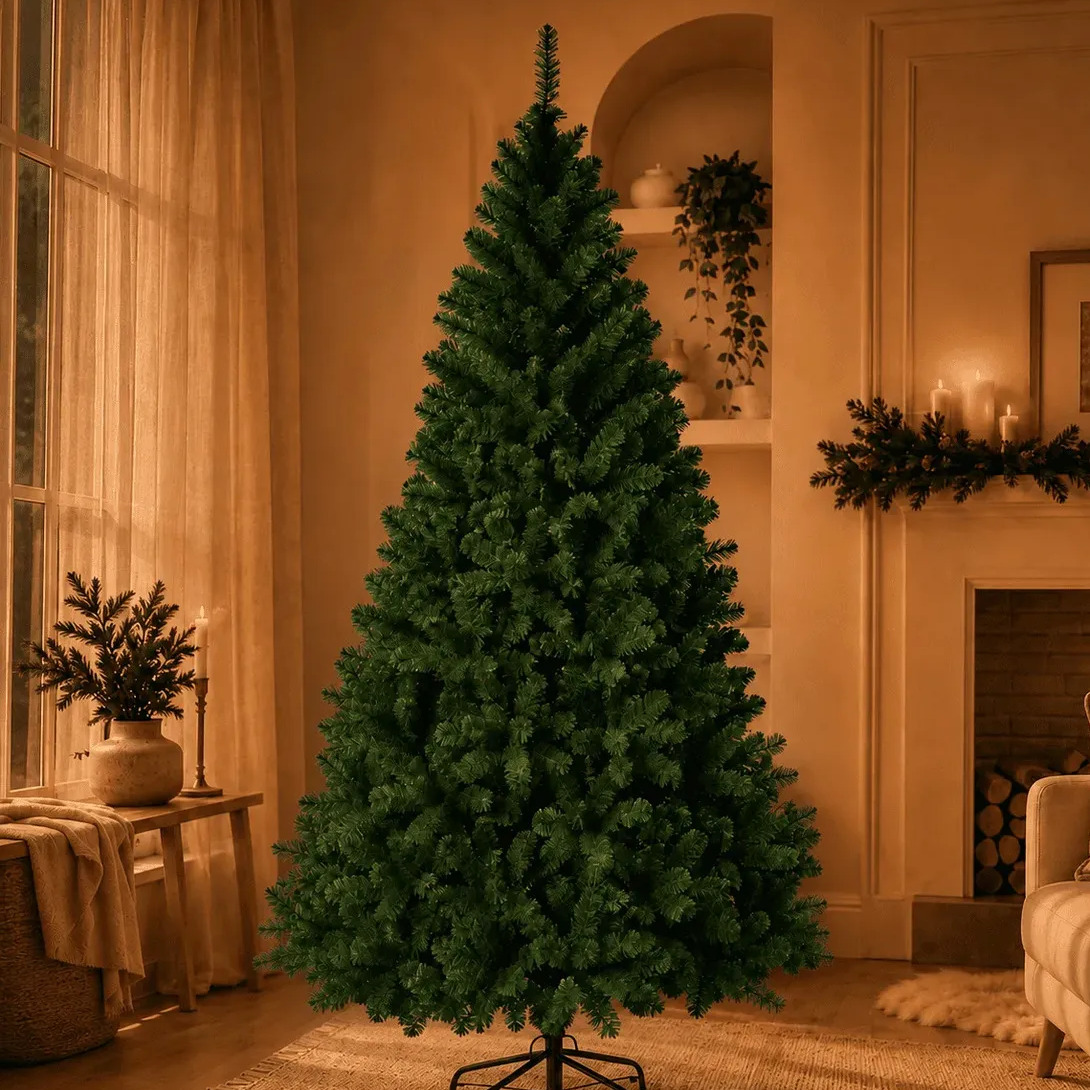 Árvore De Natal Premium Pinheiro Cheia Luxo 180cm 750 Galhos Cor Verde