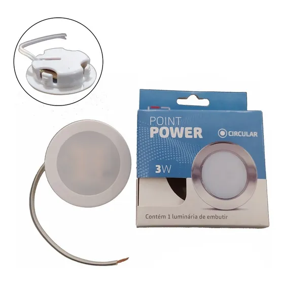 Spot Led 3w P/ Embutir Móveis Marcenaria