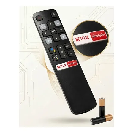 Controle Remoto Universal Compatível Para Tv Tcl Smart Com Botões Netflix Globoplay Para…