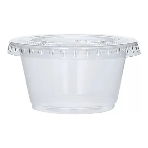 Vaso Souffle No. 2 Con Tapa Marca Primo - 100 Juegos Color Traslúcido
