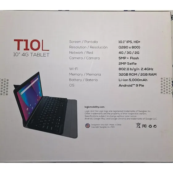 Tablet Logic T10 La... Prácticamentes Nueva!
