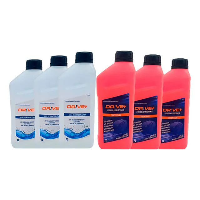 Liquido Refrigerante Anticongelante + Agua Destilada 6ltrs