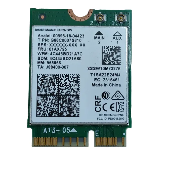 Placa Rede Sem Fio Wireless Notebook M2 Intel 9462ngw 5ghz