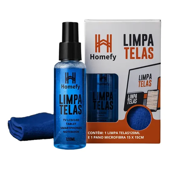 Kit Limpa Telas Notebook Celulares Homefy + Pano Microfibra