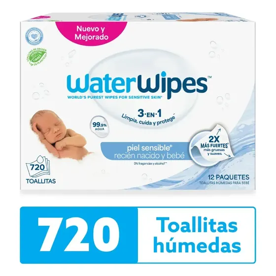 Waterwipes Toallitas Húmedas Bebé 720 Uns. Hipoalergénicas