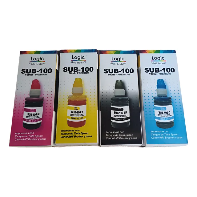 Pack 4 Tintas Sublimación 100 Ml Sistemas Continuos