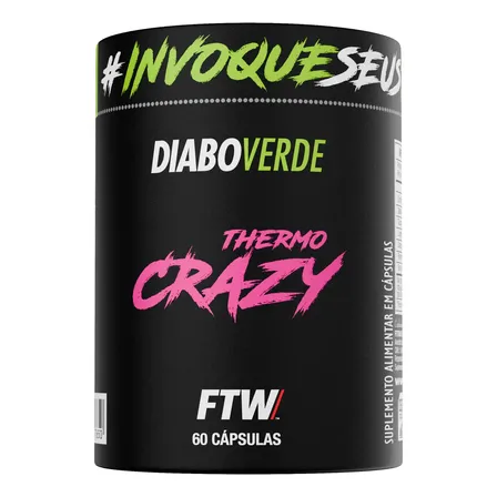 Termogênico Thermo Crazy Pote 60 Cáps Ftw - Diabo Verde 60 Cápsulas