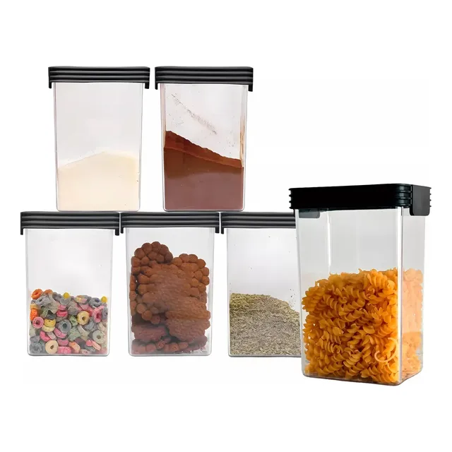 X6 Contenedor Multiuso Plastico Hermético Organizado 1200cc 
