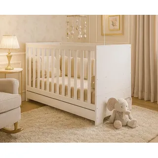 Berço Duda 3 Em 1 Para Colchão 130x60 Cm Multimóveis Branco Branco