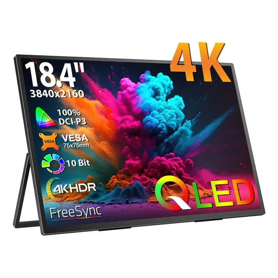 Monitor Gamer Portátil Uperfect T118 QLED 18.4" 4K de 60Hz com HDMI e USB-C