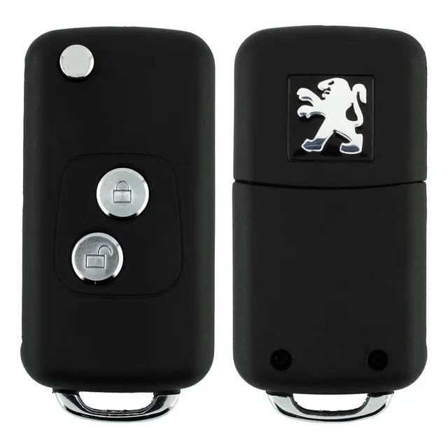 Carcaça Chave Canivete Peugeot 2 Botões 207 307 206 Slim