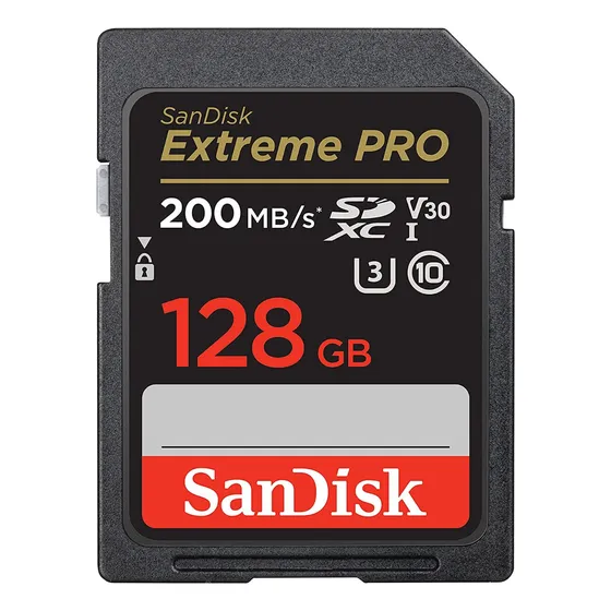 Tarjeta Sdxc 128 Gb Sandisk Extreme Pro V30 Sd Uhd 200 Mb/s
