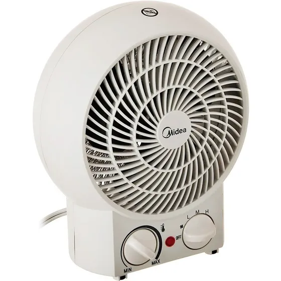Midea Calefactor Ventilador 3 Velocidades Sistema Seguridad Color Blanco