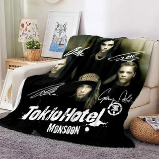 Manta De Franela Estampada Tokio Hotel Tamaño Grande Manta De Franela Estampada Tokio Hotel Tamaño Grande