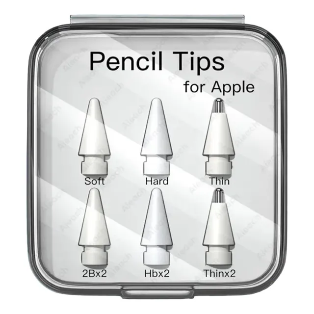 Kit 6 Pontas Reposição 2b Hb Fina Compatível Apple Pencil