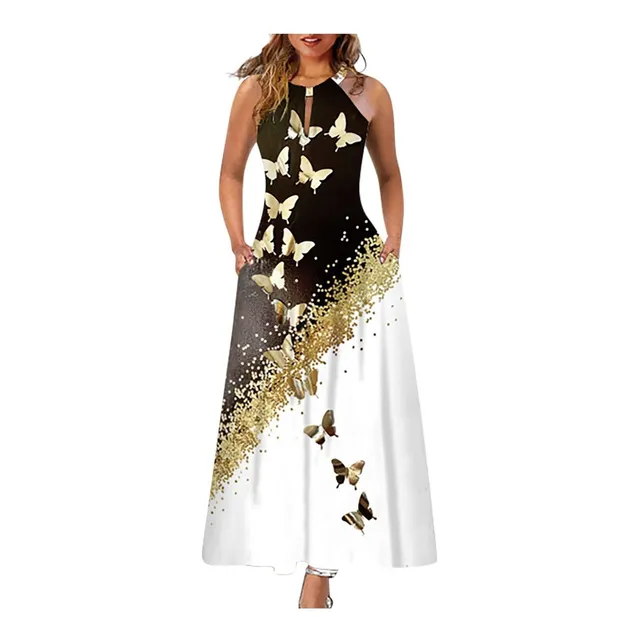 Vestido Nuevo Verano Para Dama 2022 Largo Moda Volante