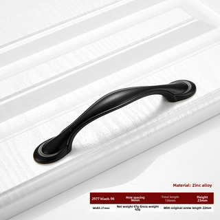 Mango De Gabinete De Aleación De Zinc Negro Con Un Solo Orif Mango De Gabinete De Aleación De Zinc Negro Con Un Solo Orif