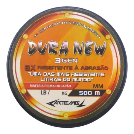 Linha Monofilamento Artemis Duranew 0.37mm 37Lb 500m Laranja Pesca
