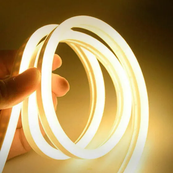 Tira De Luz Flexible 127v 20m Ip65 Luz Cálida/luz Blanca Blanco Cálido