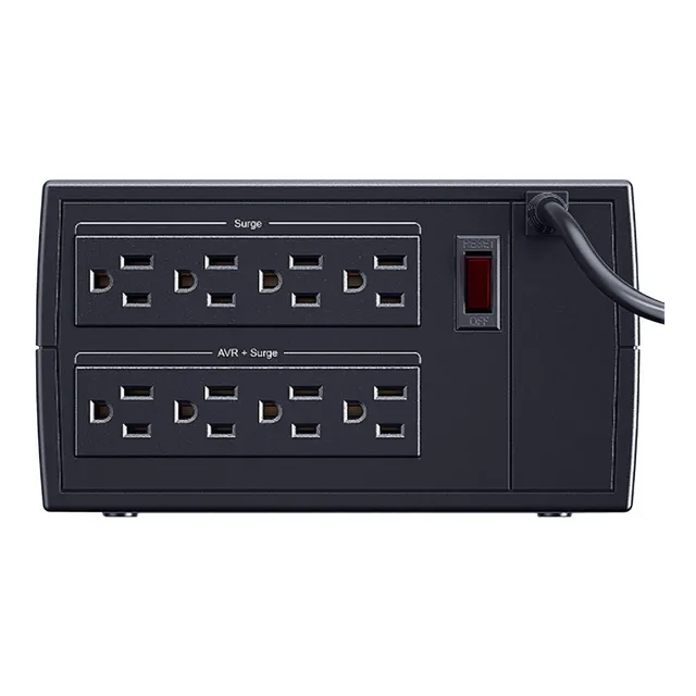 Regulador De Voltaje De 2000va/1000w 8 Salidas Nema 5-15r Color Negro