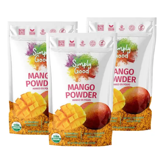 Kit X3u Simply Good Mango Orgánico En Polvo X 120g