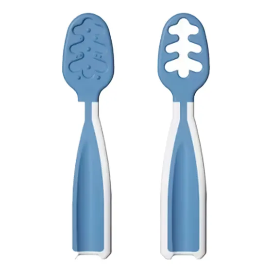 Juego De Cucharas Para Dentición De Bebés Azul Blw Úpale