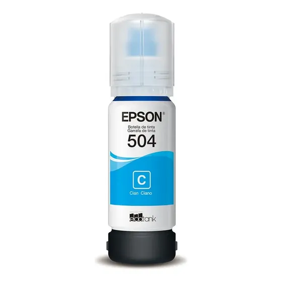 Garrafa Tinta Epson T504222-br Ecotank 70 Ml Cor Ciano