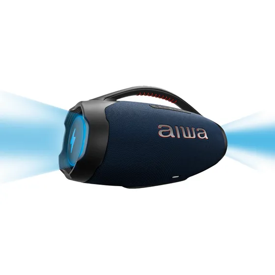 Caixa de Som Boombox Plus AIWA BBS-01-LBL 200W Bluetooth 30H IP66 USB RGB