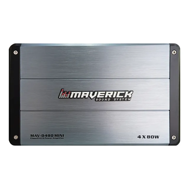 Mini Amplificador 80w X Canal Rms Clase Digital 4 Canales Color Plateado
