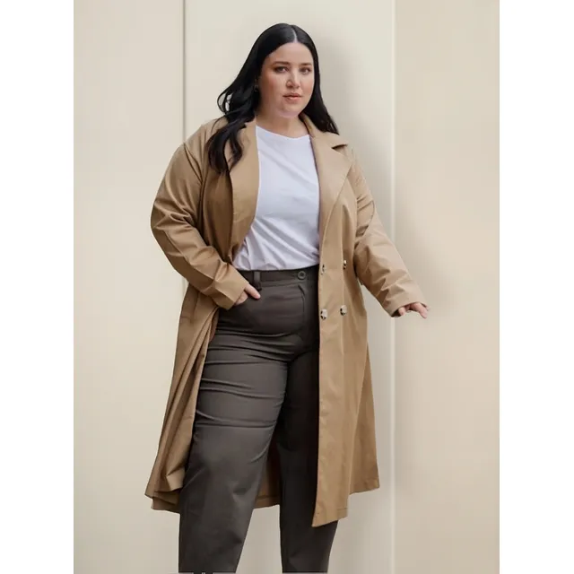 Pantalon De Garbardina Elastizada - Talle Grande Especial