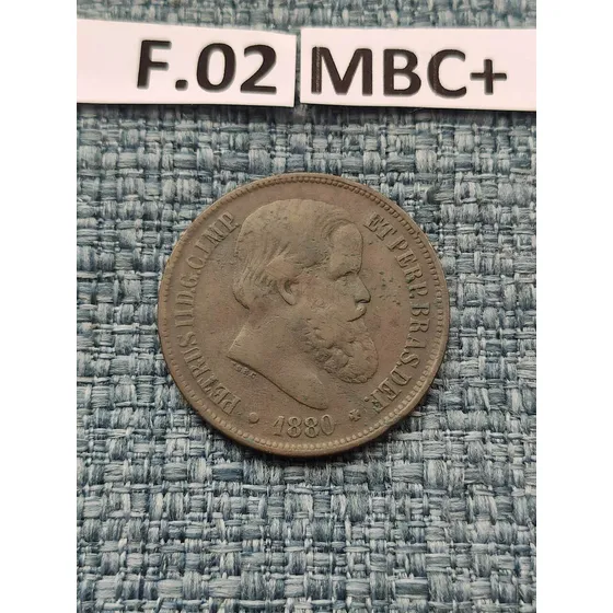 Moeda De Bronze Império De 40 Réis De 1880 - Mbc+ F2