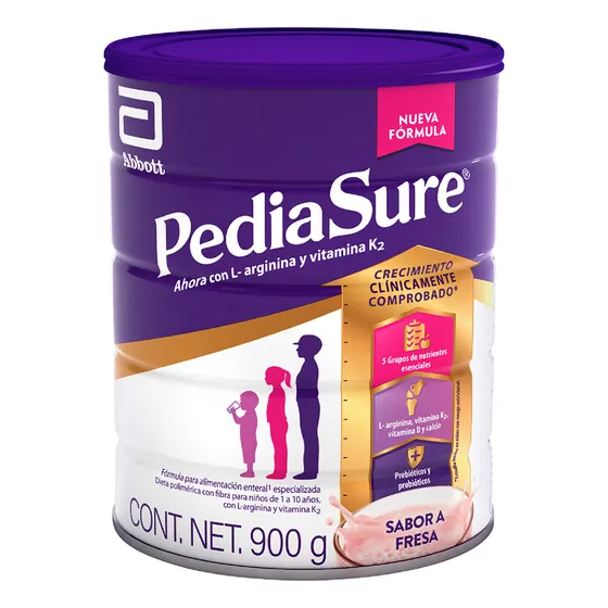 Alimentación Especializada Lata Pediasure En Polvo Sabor Fresa 900g