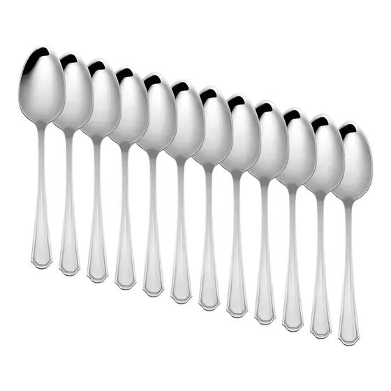 Juego Con 12 Piezas Cucharas Cafeteras Acero Inoxidable Lion