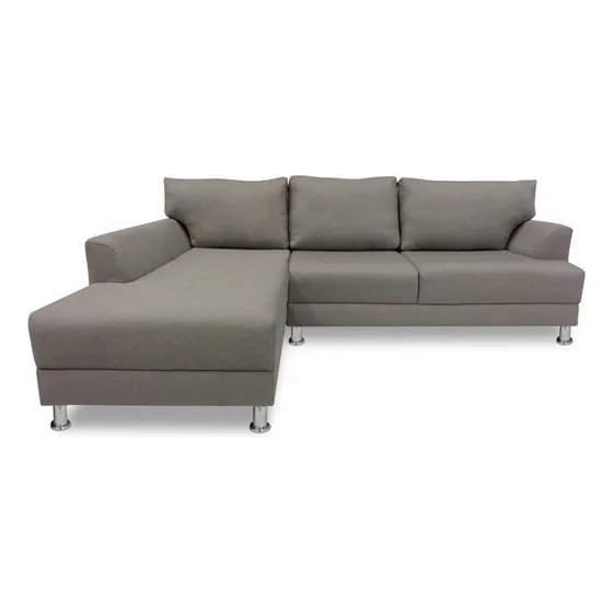 Sofa Modular Conrad Izquierdo Tela Gris Y Cafe