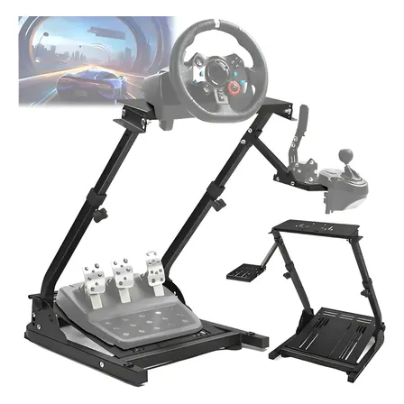 Suporte Cockpit Para Volante Pedais Para Simulador De Voo Preto