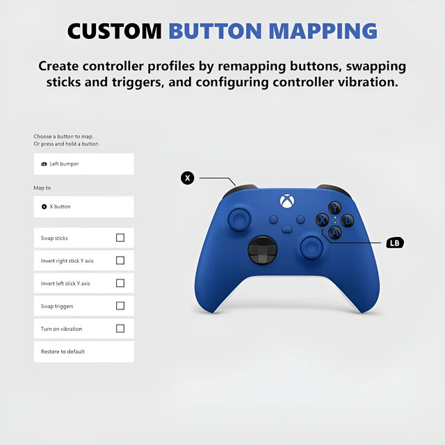 Controle Sem Fio Xbox Shock Blue