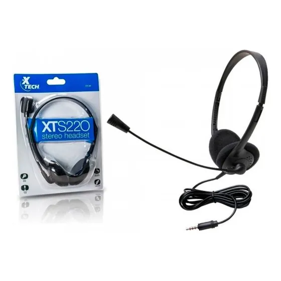 Audífonos Estéreo Xtech Con Cable Y Micrófono 3.5mm Xts-220