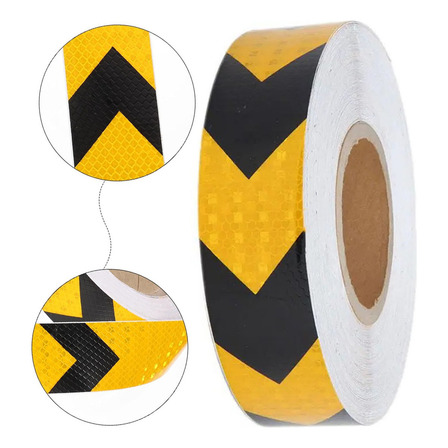Faixa Refletiva Segurança 25 M Seta Amarelo Fluorescente Faixa Refletiva Segurança 25 M Seta Amarelo Fluorescente
