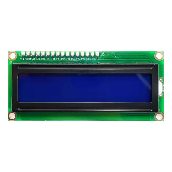 Display Lcd 1602 Hd44780 Azul 16x2 16 Pin Arduino Compatible