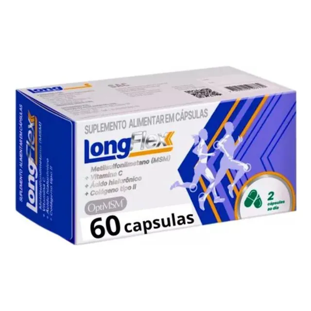 Longflex 60 Cápsulas Colageno Tipo 2 Msm Vitamina C