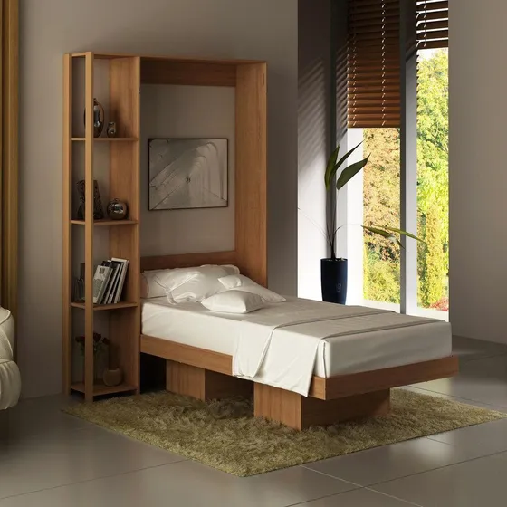 Cama Articulada Solteiro Colchão 88 X 188 Cm Cr35033 Amendoa
