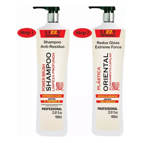 Escova Progressiva Sem Formol Lizzy Profissional 2x1000 ml