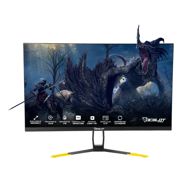 Monitor Gamer Ocelot Plano 27 Pulgadas 144 Hz Full Hd