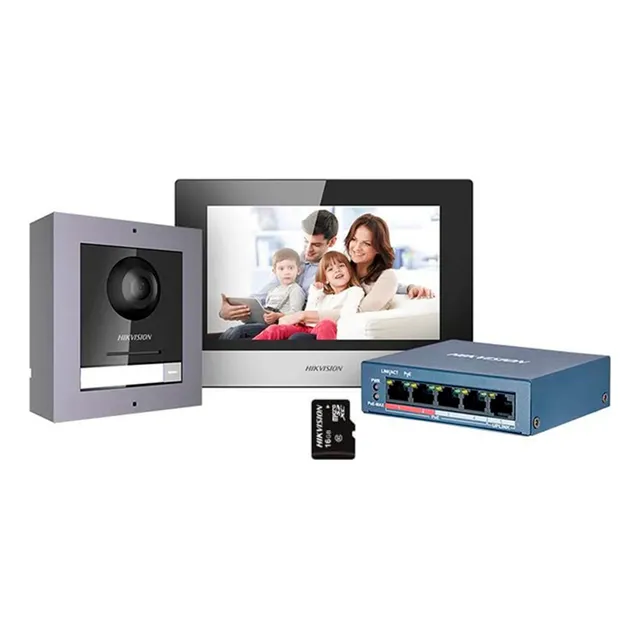 Hikvision Hk-ds-kis602 Kit Video Portero Ip 2mp Monitor Wifi Color Gris