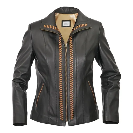 Campera Cuero Mujer Briganti Abrigo Tapados Elegante Vera