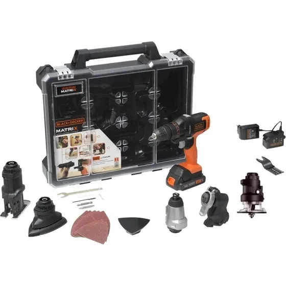 Taladro 20v Matrix Set De Herramientas 6 En 1 Black + Decker
